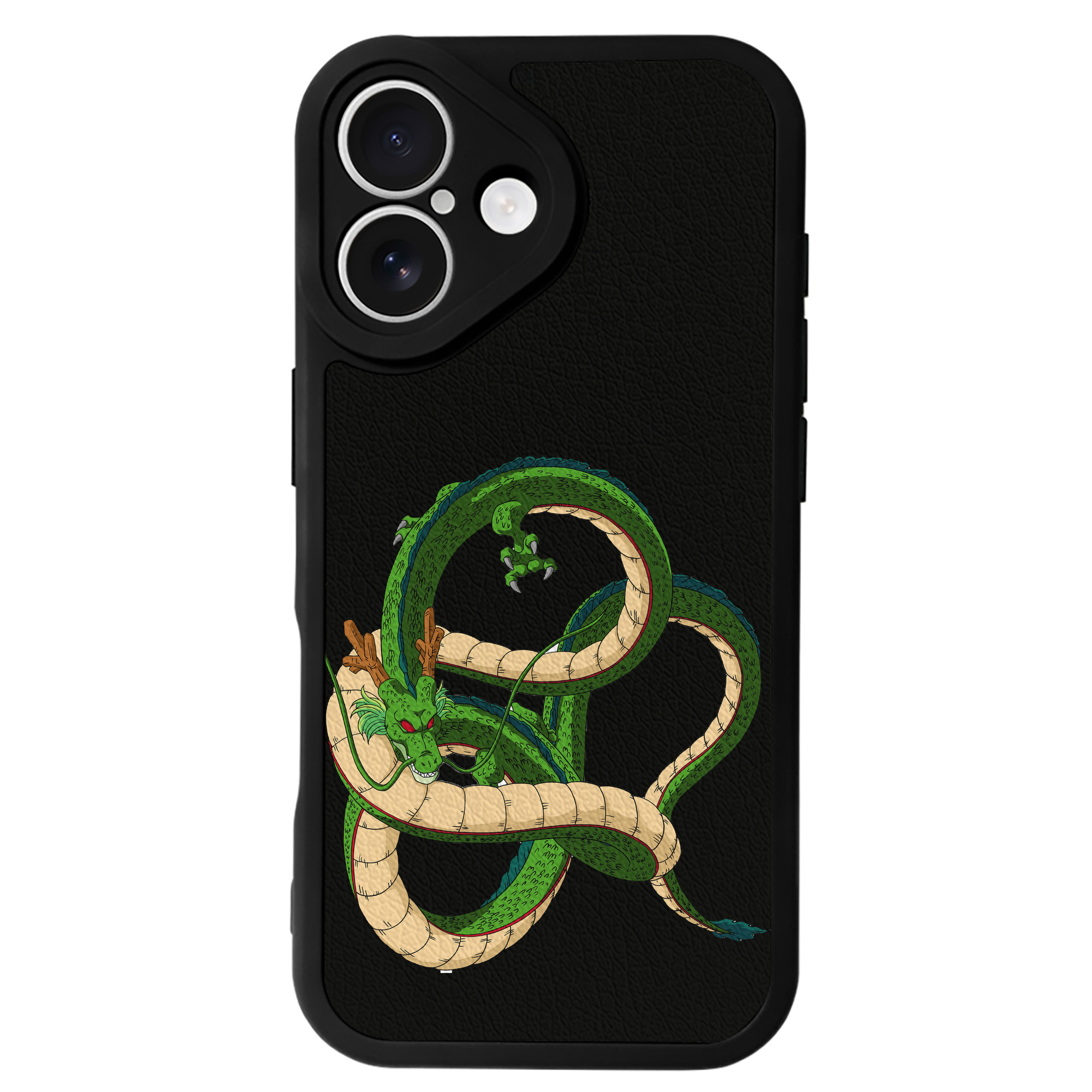 （画像用） ドラゴンボール 神龍 シェンロン DRAGON BALL Shenron 【iPhone 16シリーズ対応】シリコンスマホケース（レザー調） 材質：シリコン